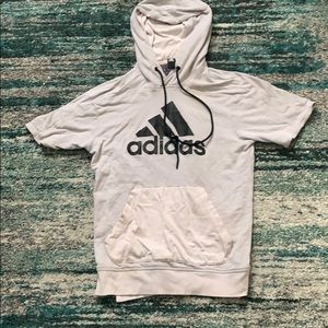 Adidas short sleeve hoodie adult small